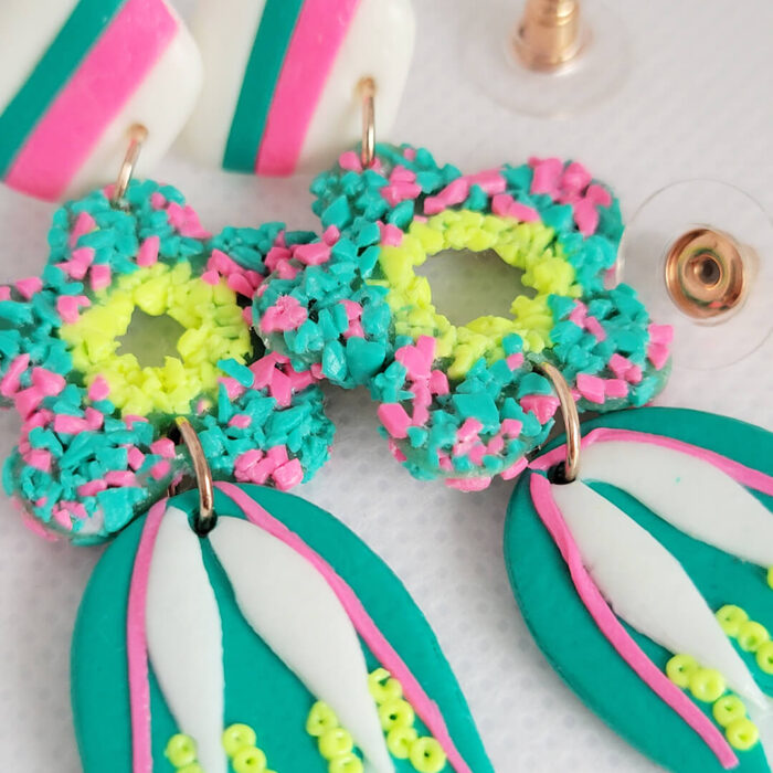 Stylish multicolored earrings