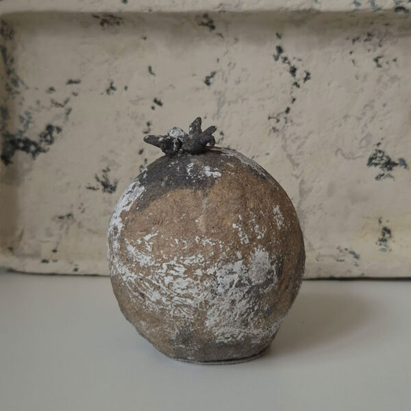 Decorative pomegranate made from recycled paper